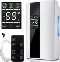 RUHHY 2-in-1 Dehumidifier and Air Purifier with UV, 2 L Tank and Remote Control