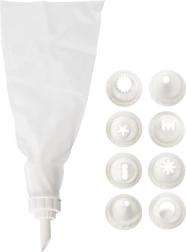 Poche à pâtisserie avec 9 douilles 26 cm