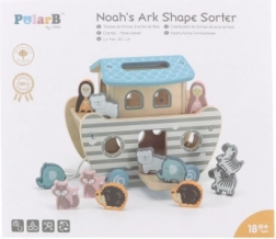 Wooden Shape Sorter Noah’s Ark – Pull-Along Toy for Kids 18m+
