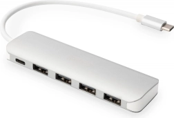 USB‑C hub 4× USB 3.0 s Power Delivery, hliníkový
