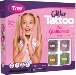 TyToo Glamorous – grande set di tatuaggi glitterati per ragazze