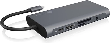 Icy Box station d’accueil USB‑C avec HDMI et VGA, LAN gigabit et Power Delivery