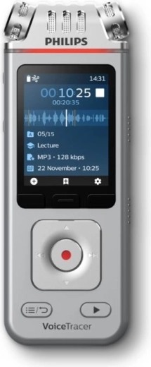 Voice Recorder DVT4115 memory 8GB, USB, microSDHC max. 32GB, 3 microphones