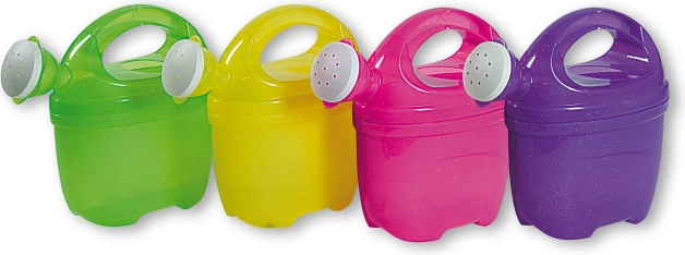 Transparent Watering Can with Glitter Pink 1 l