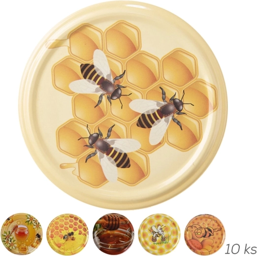Couvercle métallique Bio 82 pour pots de miel (10 pcs)
