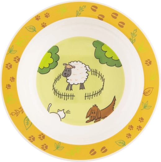 Dyb dyb tallerken med farmmotiv 16 cm