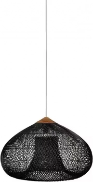 Ceiling Pendant Lamp from Natural Rattan - 40 cm - Black