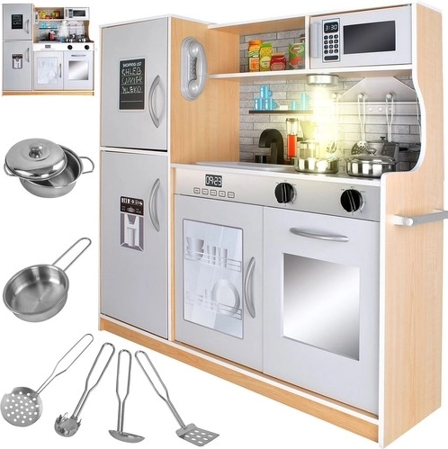 Wooden XL Kids’ Kitchen with Light and Sounds – Kruzzel 22115