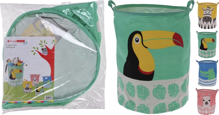 Panier à jouets pliable pour enfants avec poignées 40 × 50 cm, textile, motifs assortis