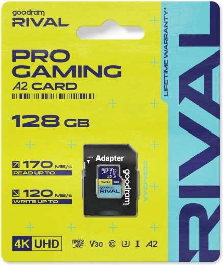 Goodram Rival microSD-kort 128 GB UHS-I V30 U3 C10 A2 170/120 MB/s