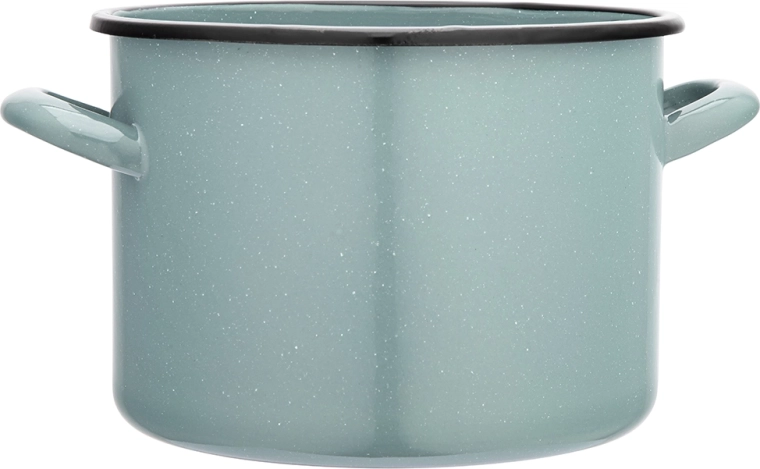 Pot 4.4 l sage green speckled 20 cm