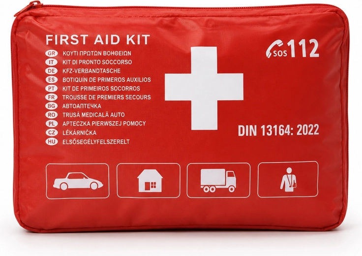 Trousse de premiers secours automobile Europa DIN 13164 (nouvelles exigences 2026) - 1 pièce