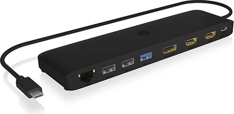 Icy Box USB‑C 12‑in‑1 Docking Station with Triple Video Output, HDMI, DisplayPort, LAN and USB