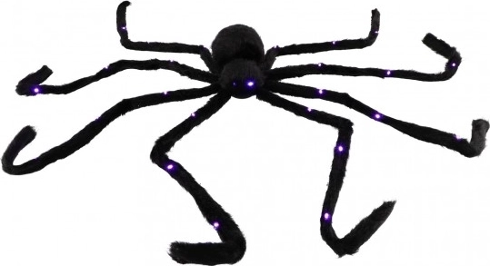 Large plush spider with light 125 cm