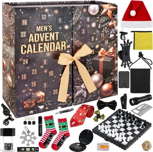Calendario dell'Avvento per uomo con 24 regali