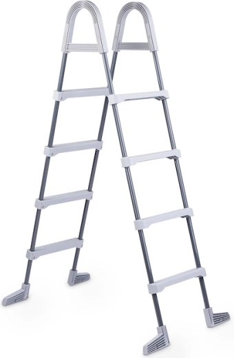 Pool ladder for wall height up to 1.22 m, grey