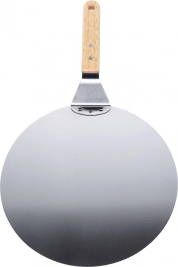 Lame en inox robuste pour glisser facilement sous la pizza