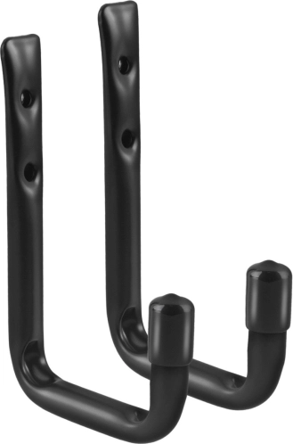 Set of 2 MACLEAN wall-mounted steel hooks for bikes and tires, 22 kg load capacity