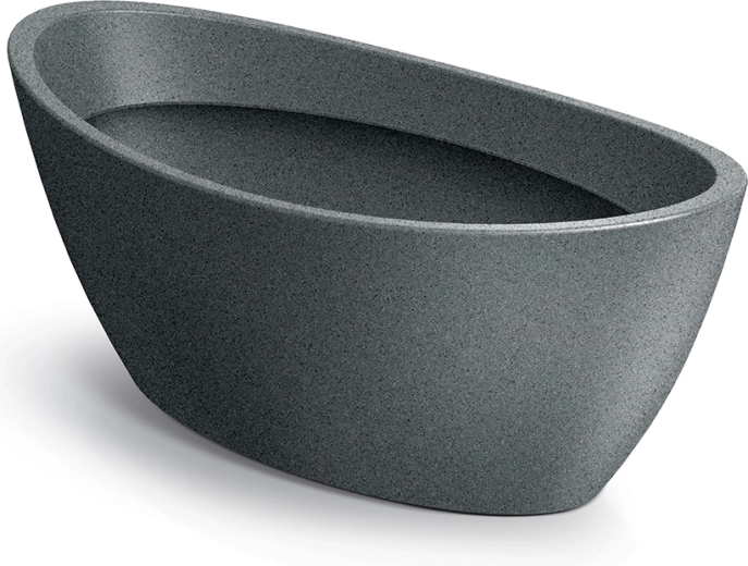 Fioriera ovale Aria 40 cm, grigio granito