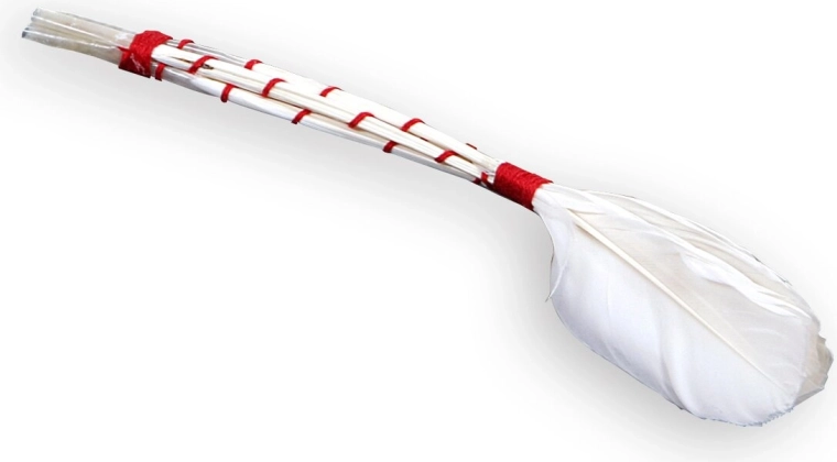 Gevlochten verenkwast 21 cm