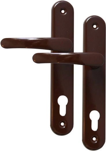Ferramenta per porte MICHAELA maniglia con chiave, marrone, interasse 90 mm
