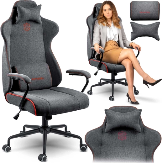 Fauteuil de bureau gris Sofotel Werona