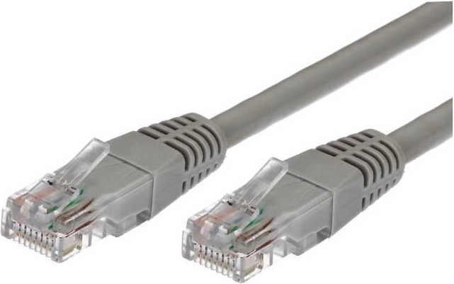 Patch kabel CAT6 RJ45 UTP 3 m, šedý – balení 10 ks