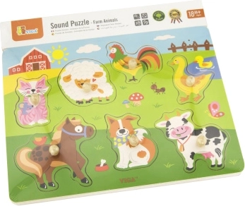 Wooden animal puzzle - sound