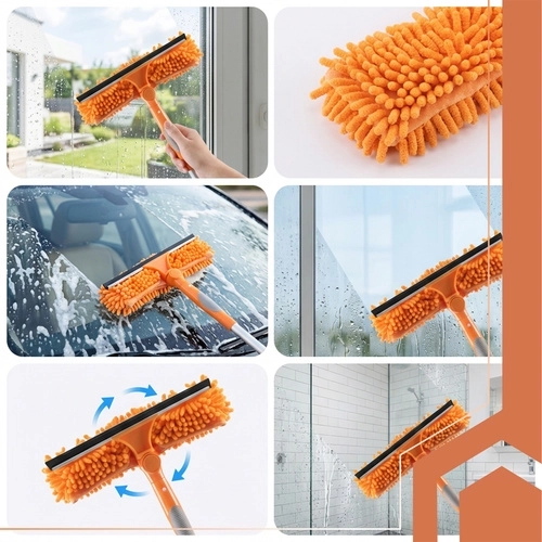 Testa doppia: microfibra + tergivetro senza aloni