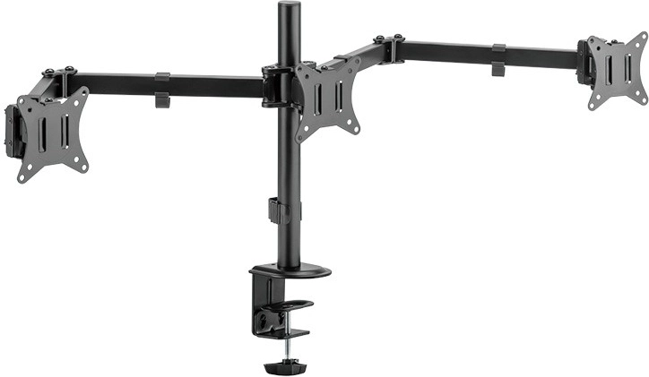 Desk Mount for 3 Monitors 17–27 Inches