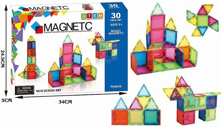 Magnetische bouwset Magnetic STEM 30 delen