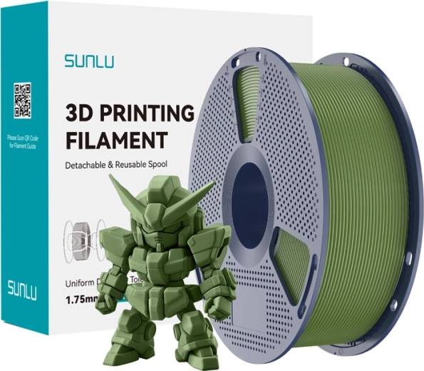 Sunlu PLA+ 2.0 filament olive 1.75 mm