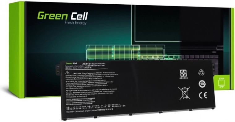 Green Cell akkumulátor Acer Aspire E11-hez, 11,4 V, 2100 mAh