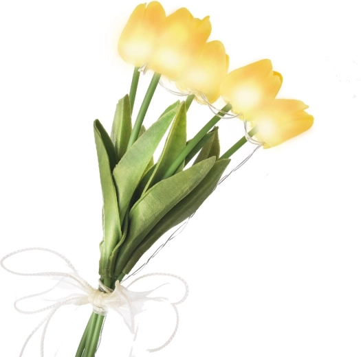 Decorative LED bouquet of yellow tulips