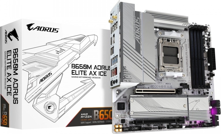 Gigabyte Aorus B650M A Elite AX ICE scheda madre mATX AM5