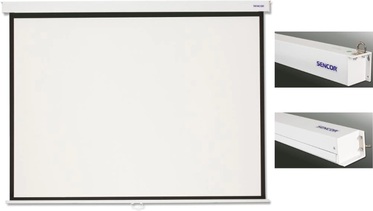 Sencor manuelt projektorlærred 274 × 274 cm