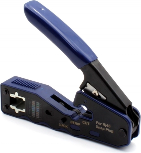 Crimping pliers for pass-through RJ45 (8P8C) connectors Cat. 5e/6