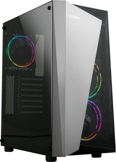 S4 Plus ATX Mid Tower PC Case with RGB Fans