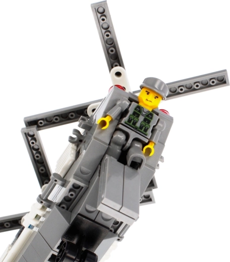 Detailed cockpit with minifigure