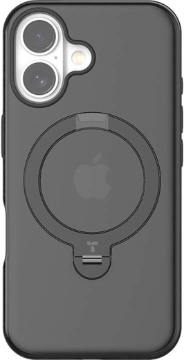 Torras Ostand Spin ovitek za iPhone 16 Plus črn