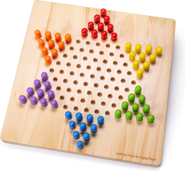 Wooden Halma BIGJIGS TOYS
