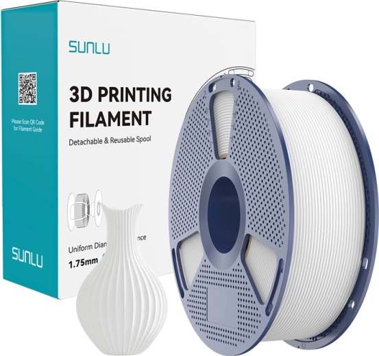 Sunlu PLA Classic white filament 1.75 mm – 1 kg