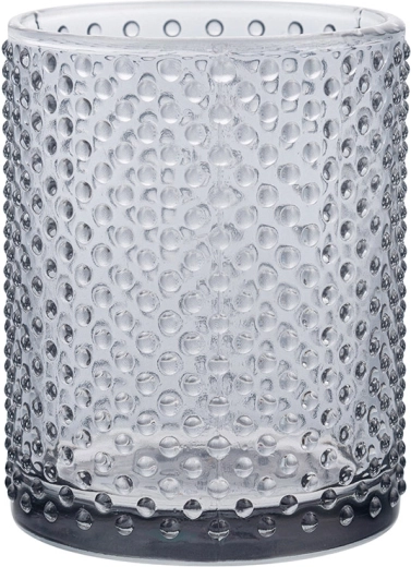Glasbæger til tandbørster, askegrå, 8 × 8 × 10 cm