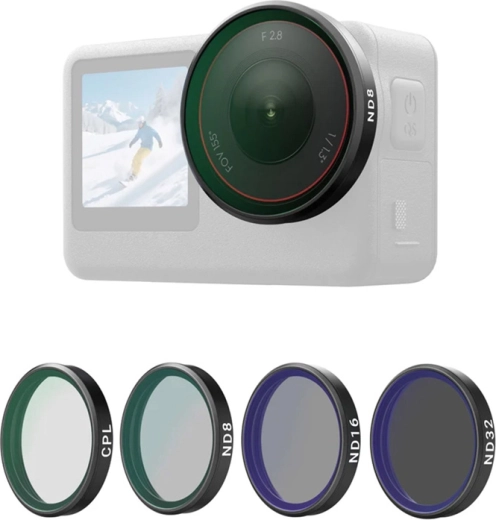 Telesin – kit de filtres CPL/ND8/ND16/ND32 pour DJI Osmo Action 6 (4 pcs)
