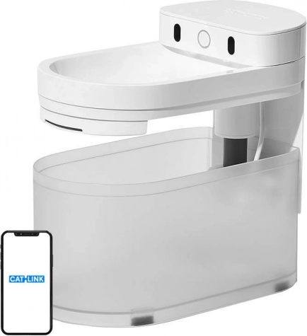 Smart Fountain for Dogs and Cats Cat Link Pure 3 White