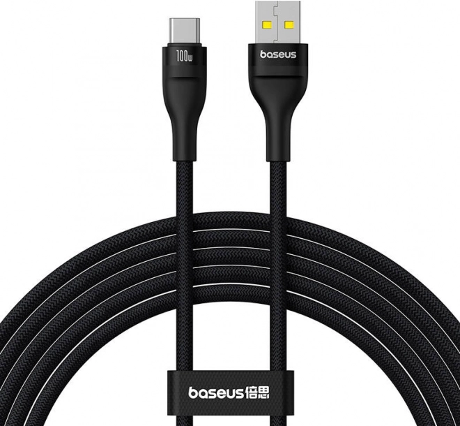 Polnilni in podatkovni kabel BASEUS Flash 2 USB-A na USB-C 100 W, 2 m, črn