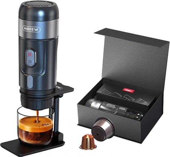 Přenosný kávovar 3 v 1 HiBREW s pouzdrem (80 W)