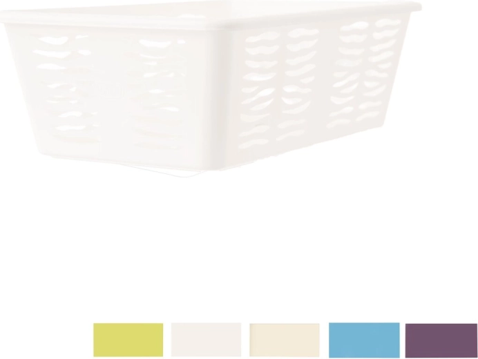 Panier de rangement Zebra – organiseur en plastique, assortiment de couleurs 25 × 15,8 × 8,1 cm