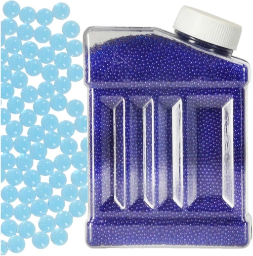 Hydrogel water beads for blasters and plants 250 g 50,000 pcs 7–8 mm – Blue