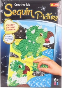 Picture with Glitter Sequins Dinosaur